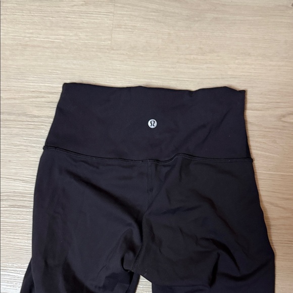 Lululemon Athletica Black Everlux Wunder Train High Rise Crop Tights Leggings - Picture 2 of 6